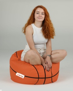 Bean Bag Basketball Kids Pouf - Tile Red - Img 4