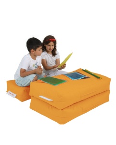 Bean Bag Kids Double Seat Pouf - Orange - Img 8