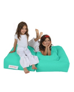 Bean Bag Kids Double Seat Pouf - Turquoise - Img 7
