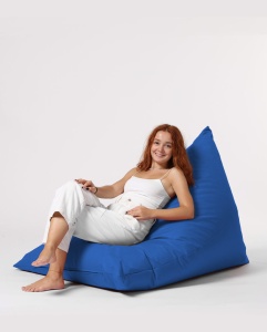 Bean Bag Pyramid Big Bed Pouf - Blue - Img 7