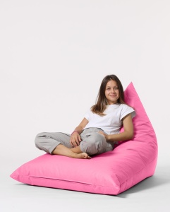 Bean Bag Pyramid Big Bed Pouf - Pink - Img 1