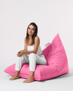 Bean Bag Pyramid Big Bed Pouf - Pink - Img 5