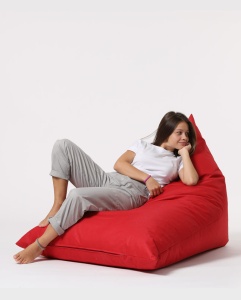 Bean Bag Pyramid Big Bed Pouf - Red - Img 2