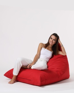 Bean Bag Pyramid Big Bed Pouf - Red - Img 4