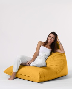 Bean Bag Pyramid Big Bed Pouf - Yellow - Img 4