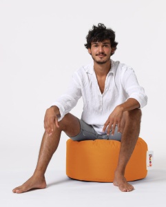 Bean Bag Round Pouf - Orange - Img 4