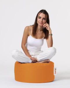 Bean Bag Round Pouf - Orange - Img 6