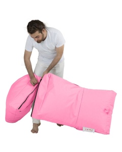 Bean Bag Siesta Sofa Bed Pouf - Pink - Img 2