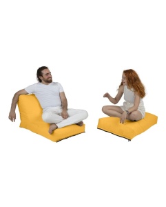 Bean Bag Siesta Sofa Bed Pouf - Yellow - Img 2