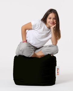 Bean Bag Square Pouf - Black - Img 1