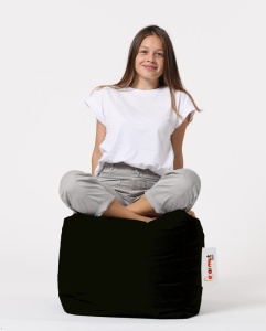 Bean Bag Square Pouf - Black - Img 3