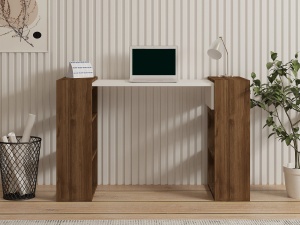Birou Handy - Walnut, White - Img 2