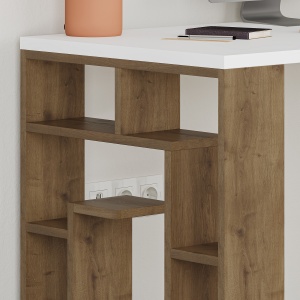 Birou Maze - White, Dark Oak - Img 3