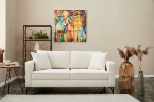 Canapea Berlin - Cream, Black - Img 1