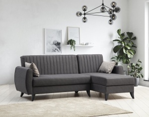 Canapea Extensibila Alkon - Dark Grey - Img 1