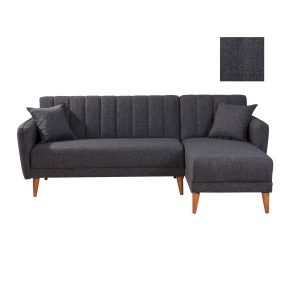 Canapea Extensibila Aqua Coner Right - Dark Grey - Img 7