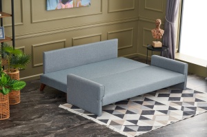 Canapea Extensibila Bella Soft Yataklı Üçlü Koltuk - Blue - Img 2