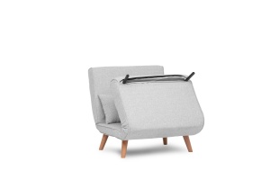 Canapea Extensibila Folde Single - Teddy Fabric - Grey - Img 8