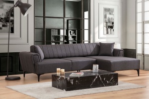 Canapea Extensibila Hamlet Right- Dark Grey - Img 1