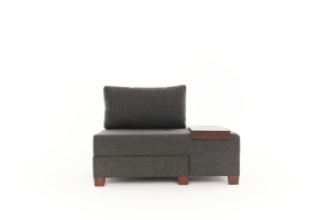 Canapea Extensibila Perenna Linen Right - Anthracite - Img 4