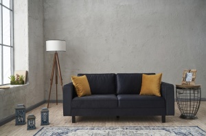 Canapea Kale Velvet - Anthracite - Img 1