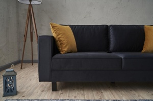 Canapea Kale Velvet - Anthracite - Img 4