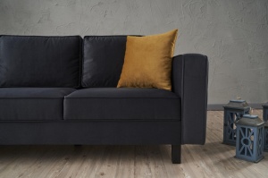 Canapea Kale Velvet - Anthracite - Img 4