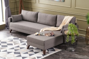 Canapea pe colț Bella Corner Sofa Right - Brown - Img 2