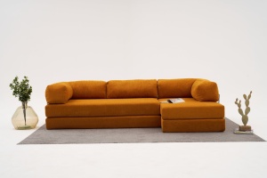 Canapea pe colț Comfort - Orange - Img 1