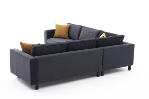 Canapea pe colț Kale Velvet - Anthracite - Img 6