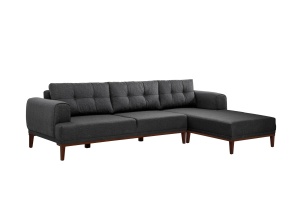 Canapea pe colț Vina Corner - Anthracite Walnut - Img 4