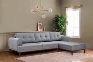 Canapea pe colț Vina Corner - Grey Walnut - Img 1
