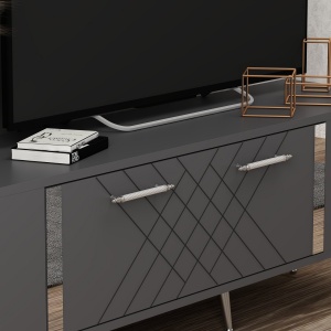 Comoda TV Detas - Anthracite, Silver - Img 3