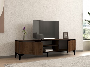 Comoda TV Erem - Walnut, Black - Img 2