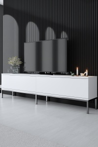 Comoda TV Lord - White, Silver - Img 1