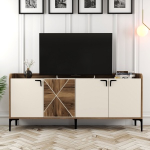 Consolă Venedik - Walnut, Cream - Img 5