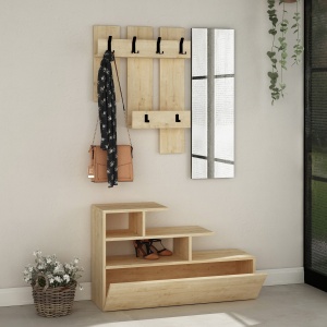 Dulap cu raft Vesty - Oak, Oak - Img 2