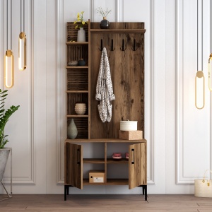 Dulap cu raft Viyana D - Walnut - Img 3