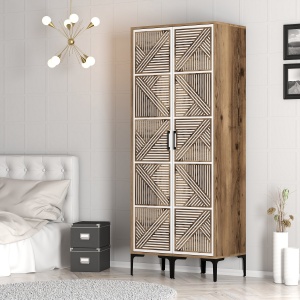 Dulap Kumsal PP - Walnut, White - Img 3