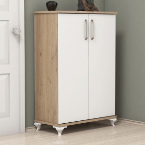 Dulap Pantofi Asta - Walnut, White - Img 1