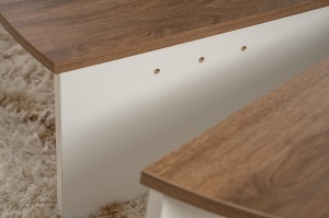 Masuta de cafea Orion - Walnut, White - Img 7
