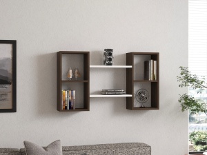 Raft perete Bambi - White, Walnut - Img 1