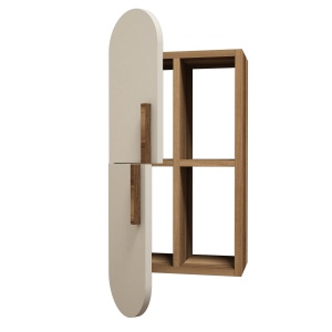 Raft perete Rose - Walnut, Cream - Img 4