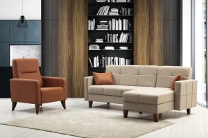 Set Canapea Polya L - Beige - Img 1
