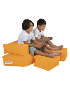 Bean Bag Kids Double Seat Pouf - Orange - Img 4