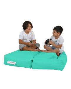 Bean Bag Kids Double Seat Pouf - Turquoise - Img 5