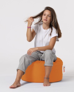 Bean Bag Round Pouf - Orange - Img 2
