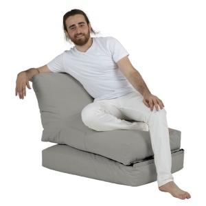 Bean Bag Siesta Sofa Bed Pouf - Fume - Img 1