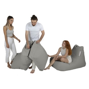 Bean Bag Siesta Sofa Bed Pouf - Fume - Img 3