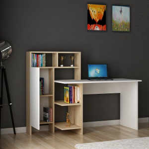 Birou Bugra - White, Oak - Img 1